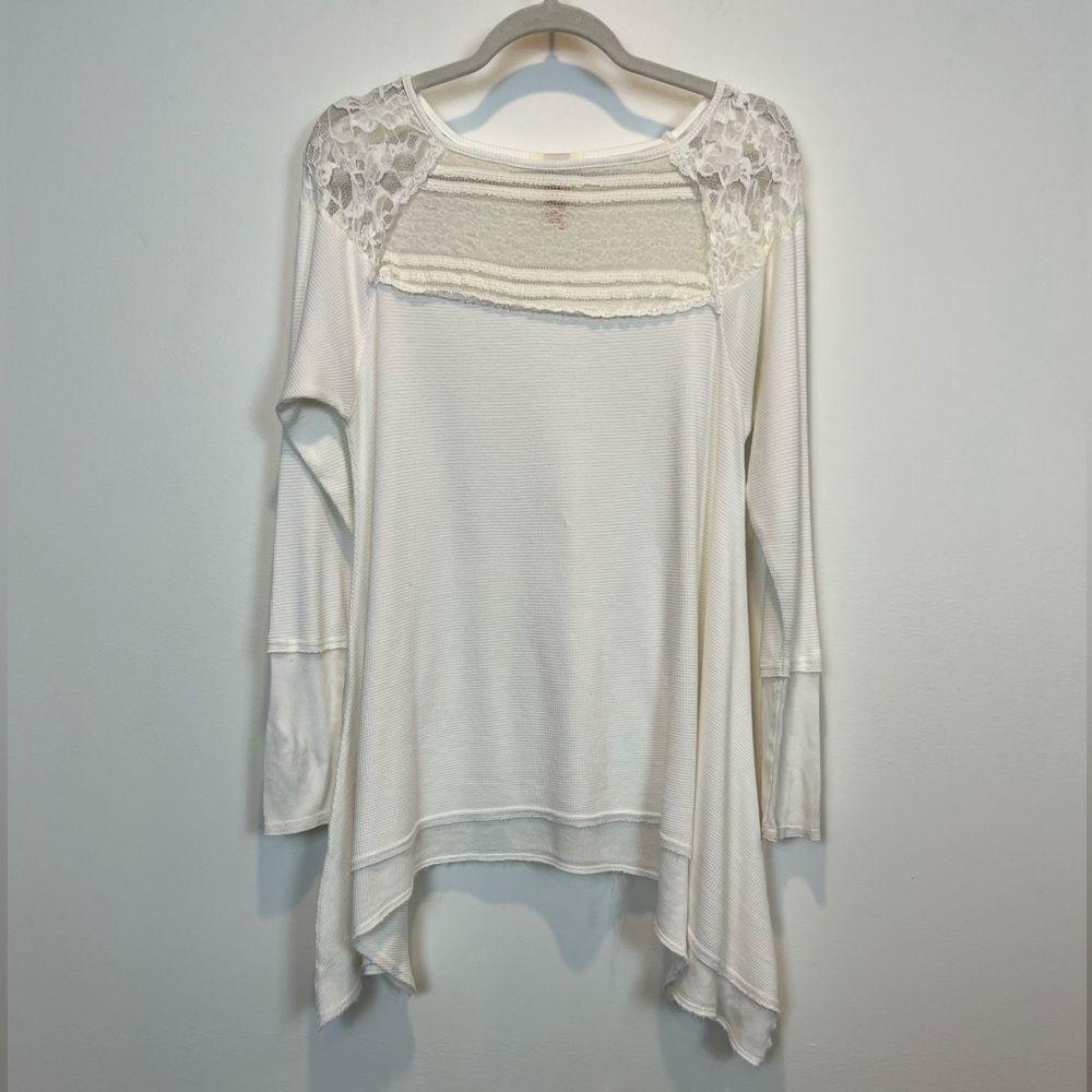 Sundance Invoke Serenity Lace Tunic Asymmetrical hem SZ M